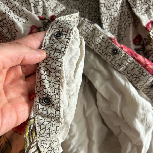 Free People Floral Long Sleeve Dress - Red and Green - Picture 9 of 16